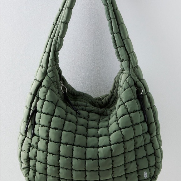 Free People Handbags - Free People Olive Quilted Hobo Bag